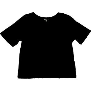 LOFT Soft Cotton Short Sleeve T Shirt Black, size XXL